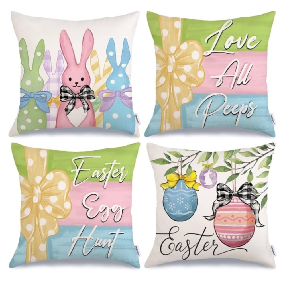 Easter Bunny and Egg Hunt Pillow Set